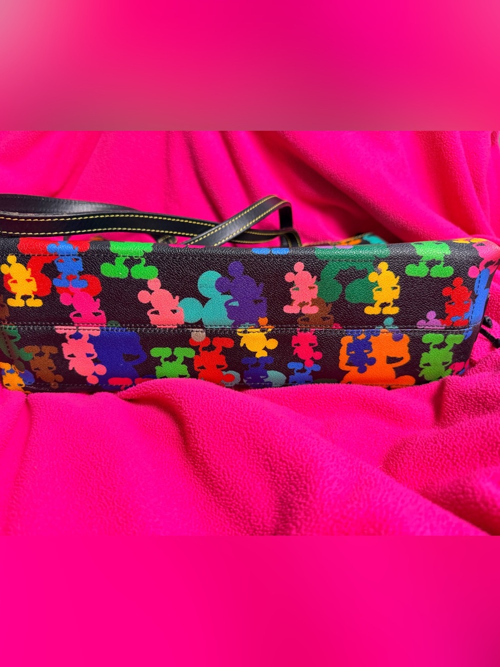 Dooney & Bourke Multicolor Mickey Silhouette Tote Bag - Picture 3 of 11